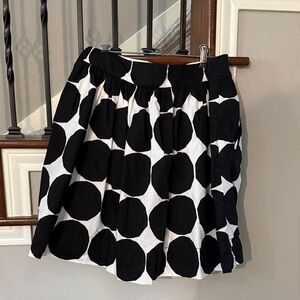 Banana Republic Black & White Polka Dot A-Line Skirt